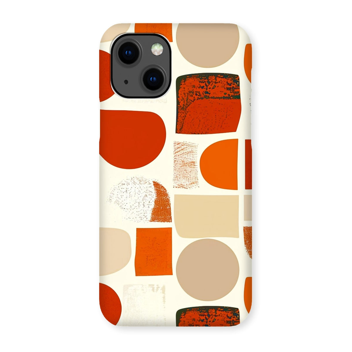 Orange and Brown Abstract Eclectic Art  Snap Phone Case