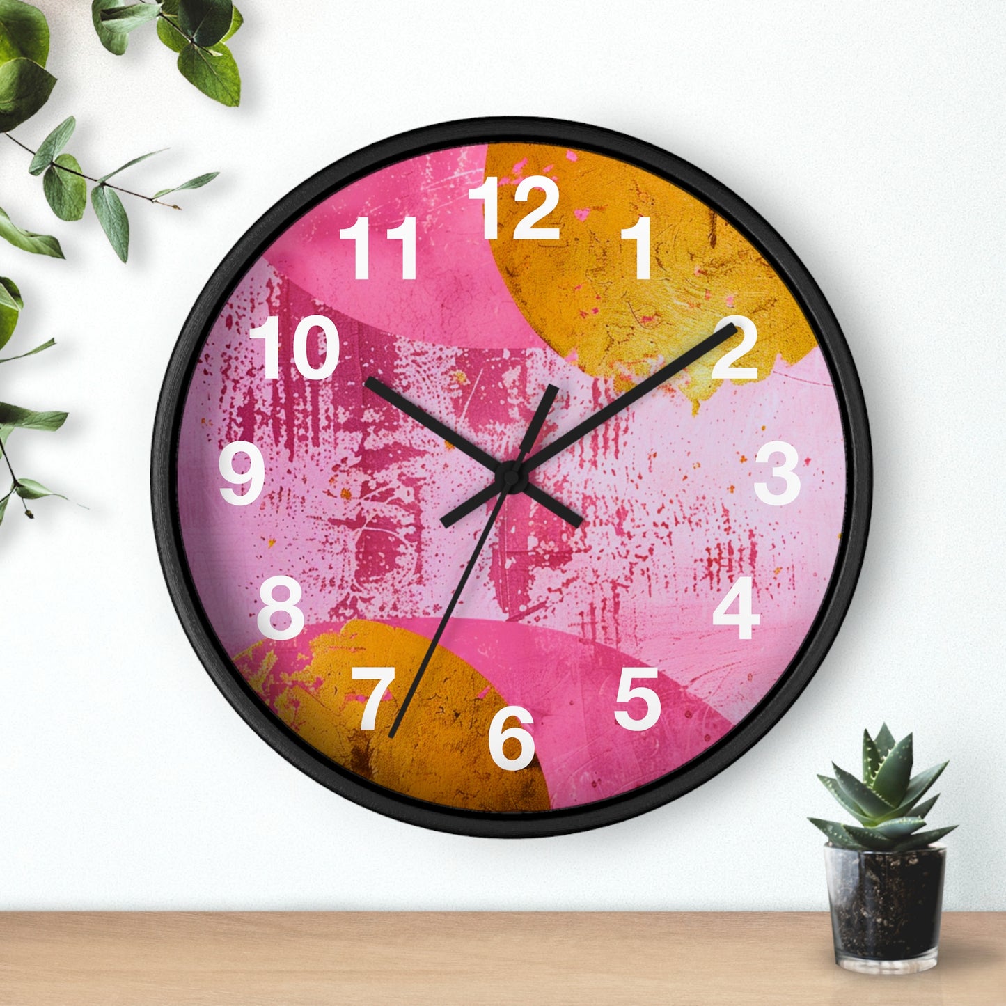 Blush and Gold Serenity Wall Clock