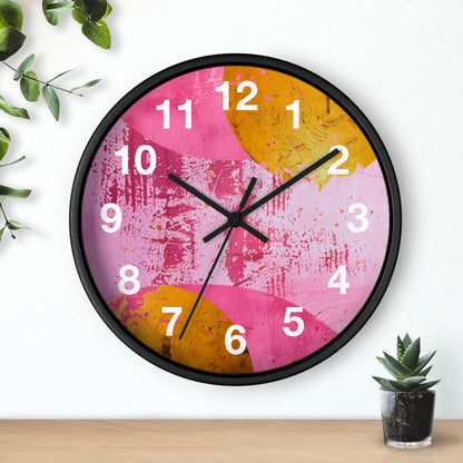 Blush and Gold Serenity Wall Clock