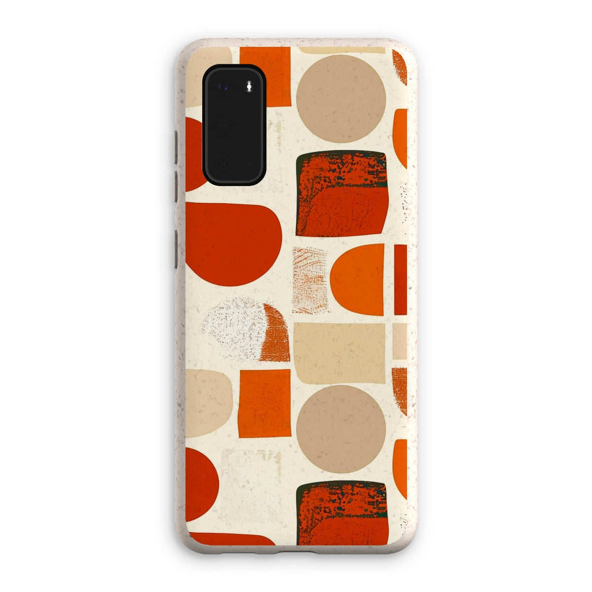 Orange and Brown Abstract Eclectic Art  Eco Phone Case