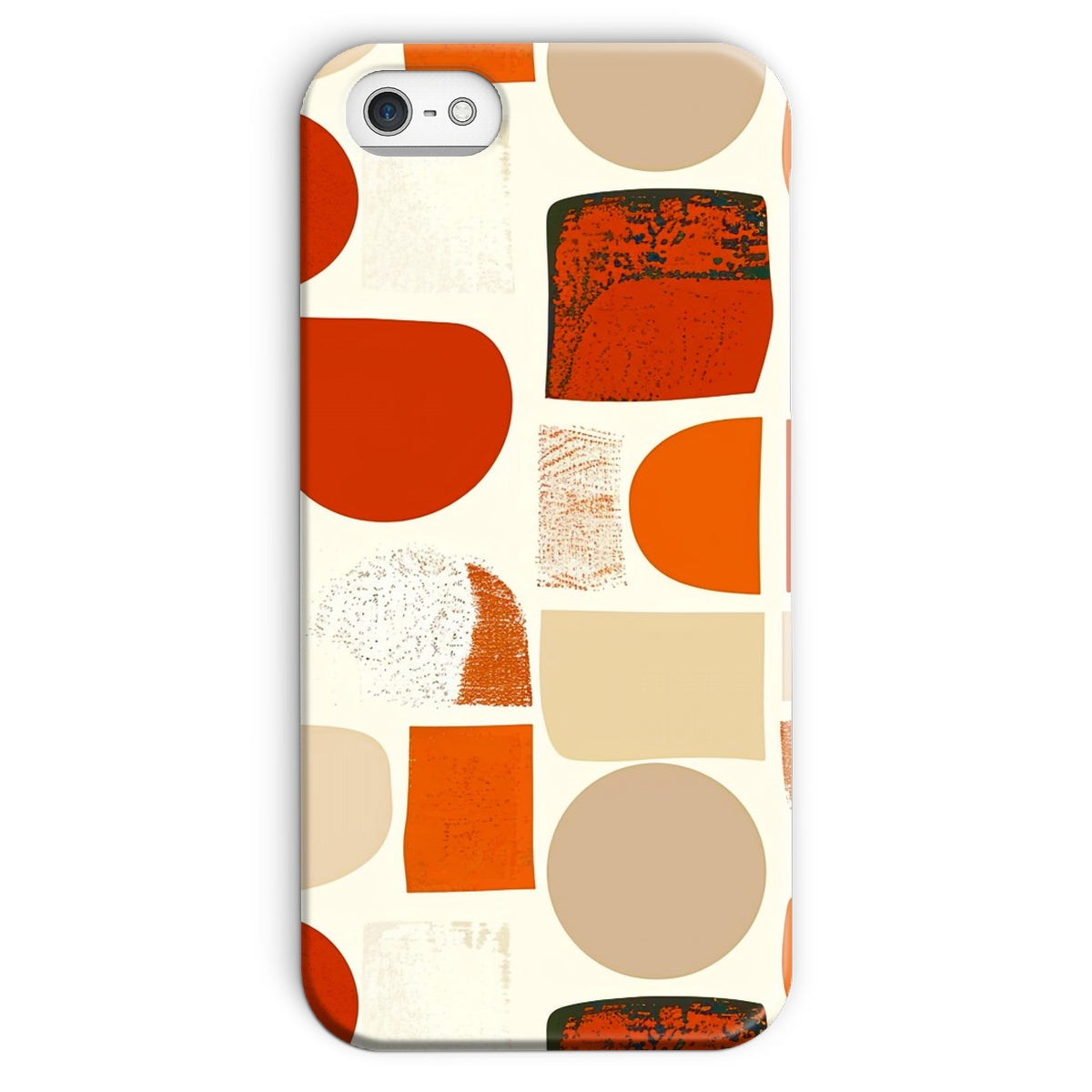 Orange and Brown Abstract Eclectic Art  Snap Phone Case