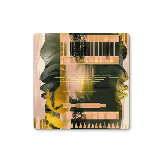 Echoes of Life Eclectic Abstract Art Coaster