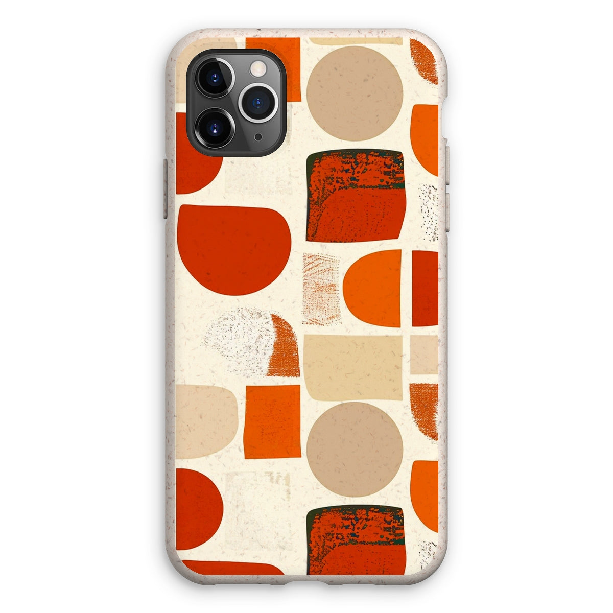 Orange and Brown Abstract Eclectic Art  Eco Phone Case