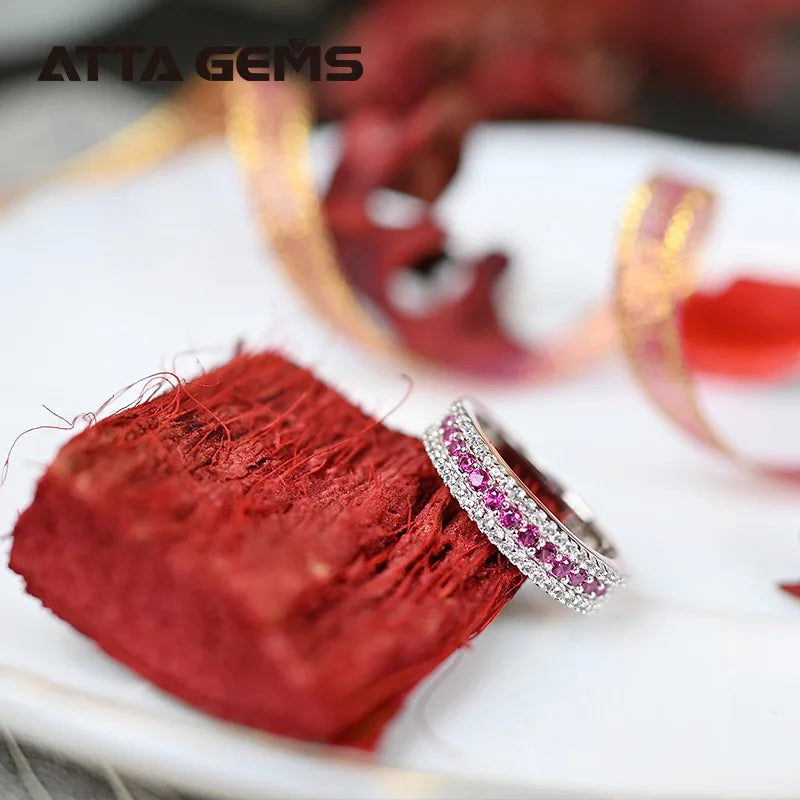 Exquisite Ruby Sterling Silver Ring for Women