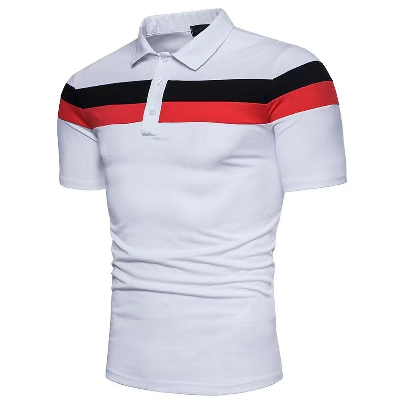 Men' Striped Jersey Golf Shirt