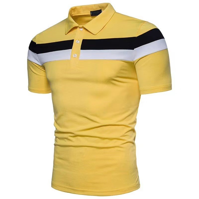 Men' Striped Jersey Golf Shirt