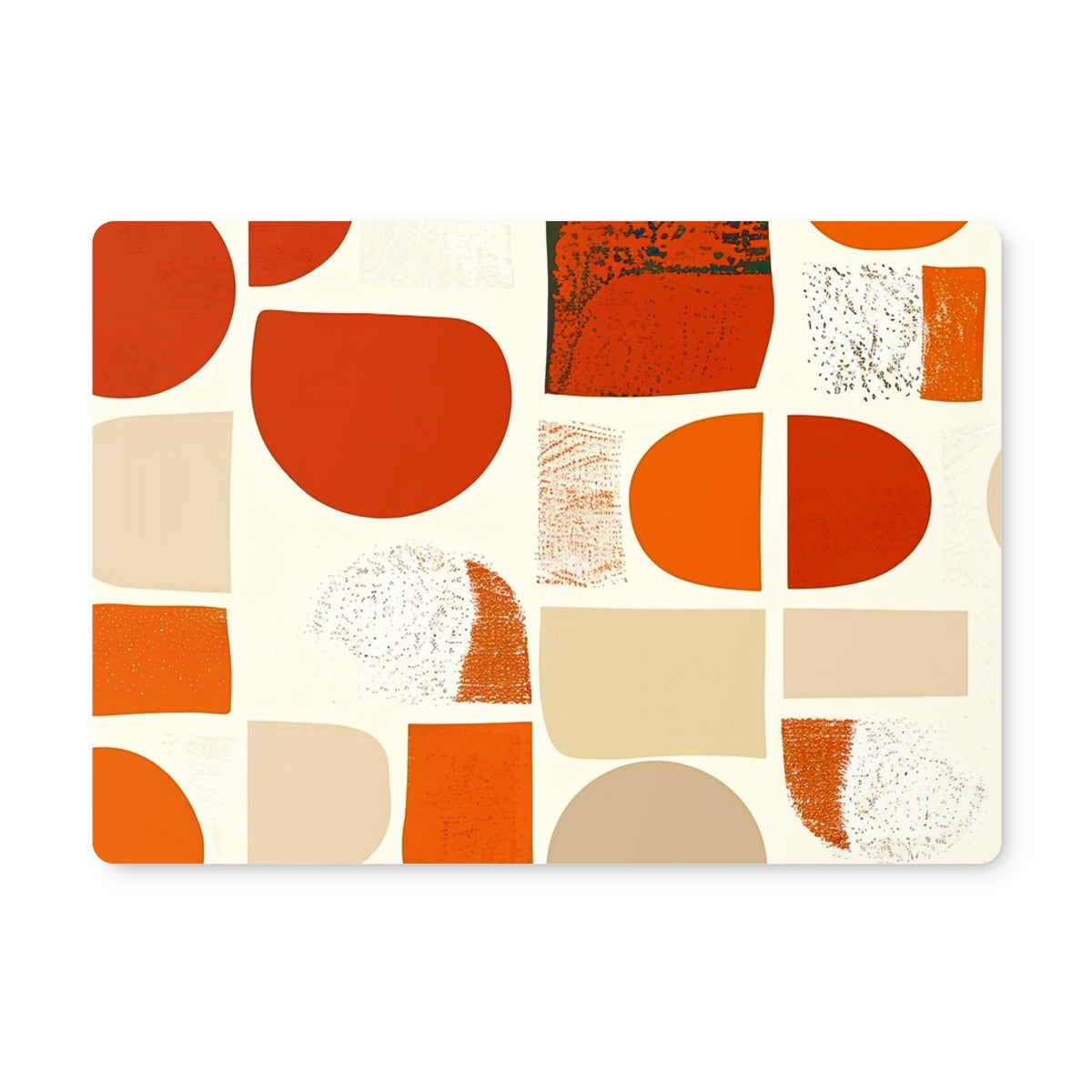 Orange and Brown Abstract Eclectic Art  Placemat