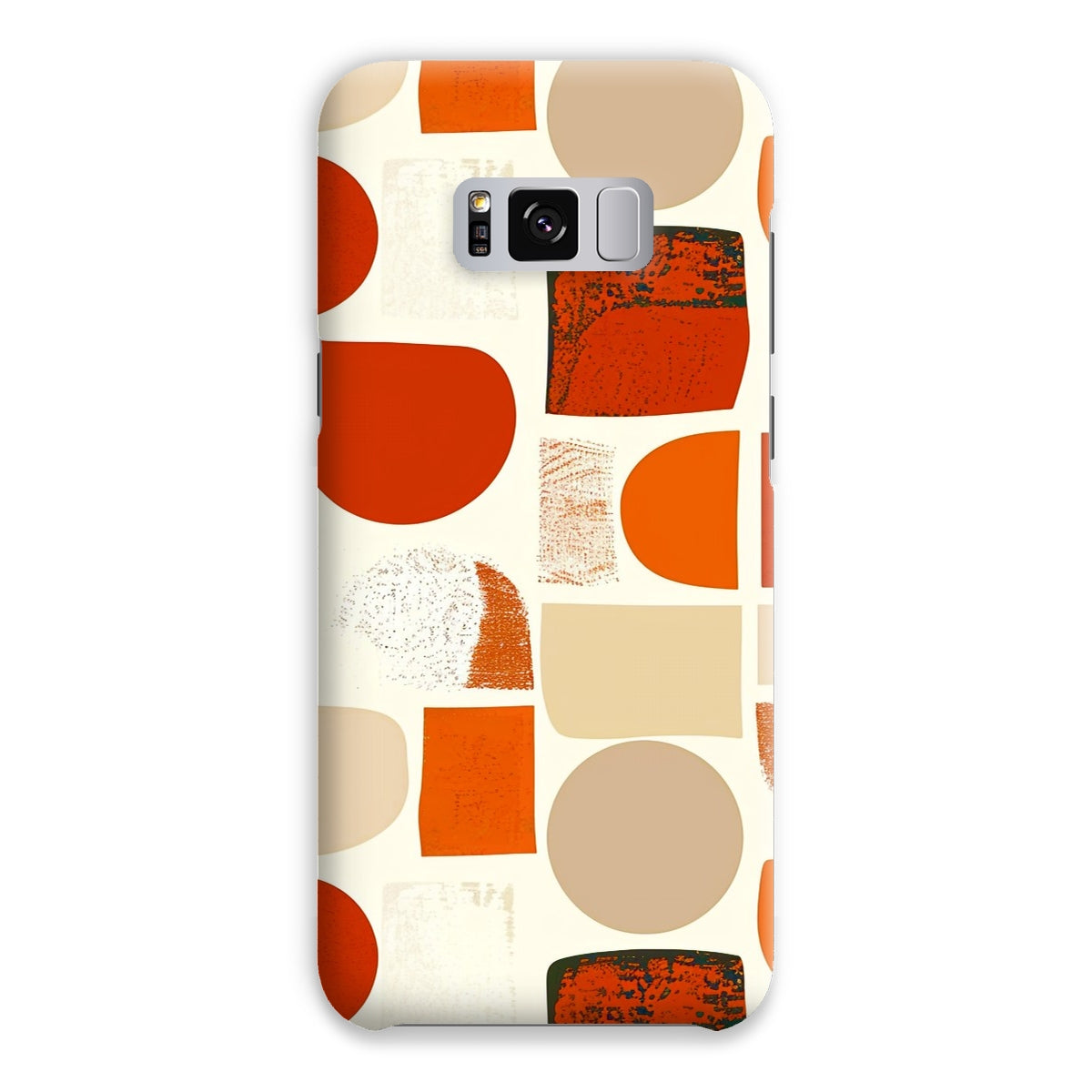 Orange and Brown Abstract Eclectic Art  Snap Phone Case