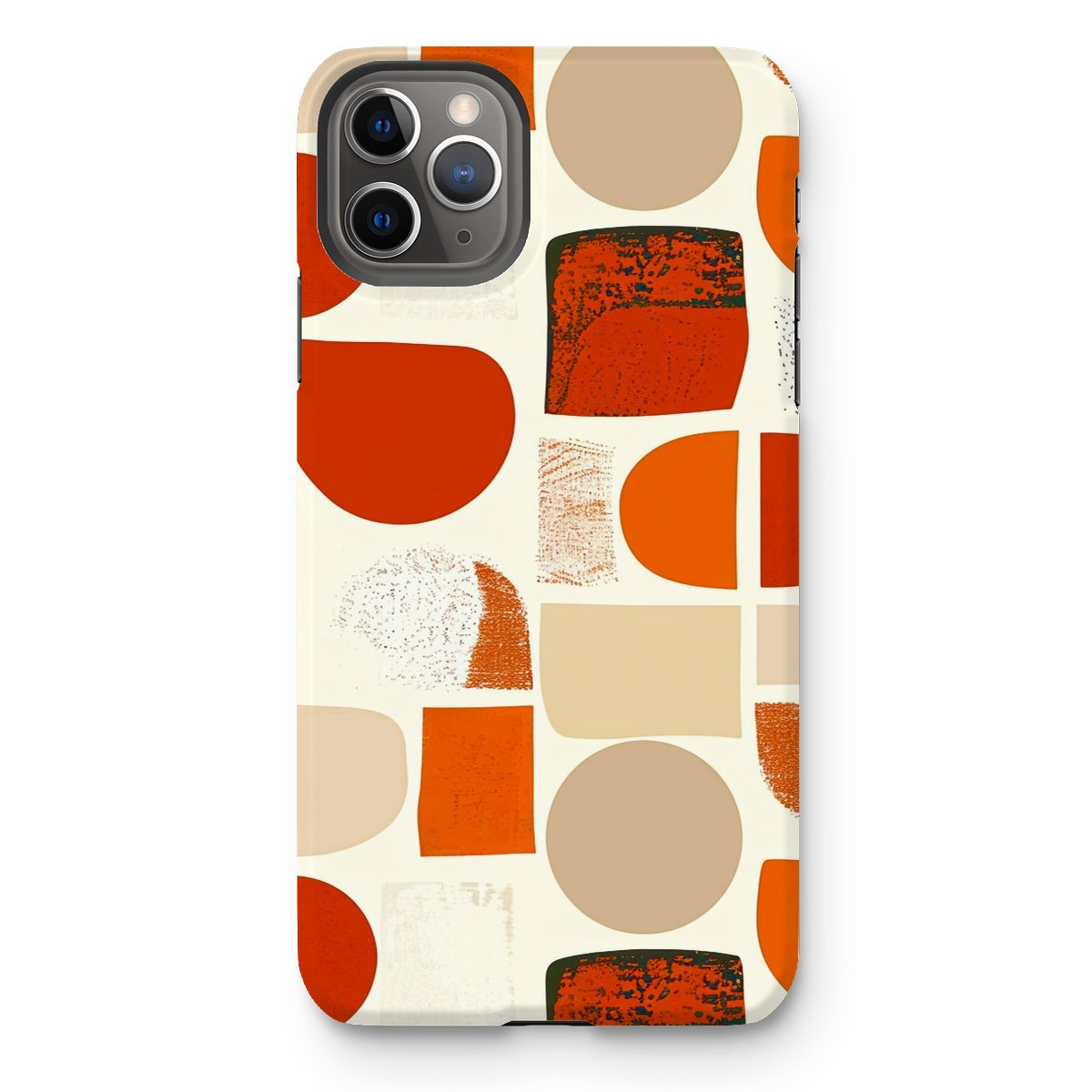 Orange and Brown Abstract Eclectic Art  Tough Phone Case