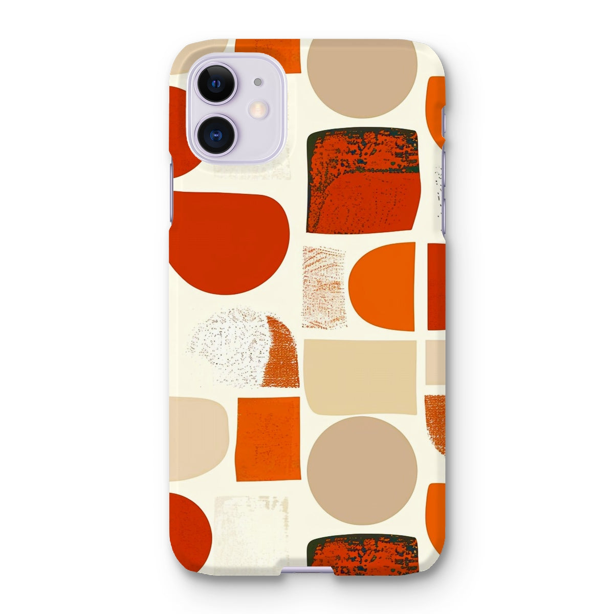 Orange and Brown Abstract Eclectic Art  Snap Phone Case