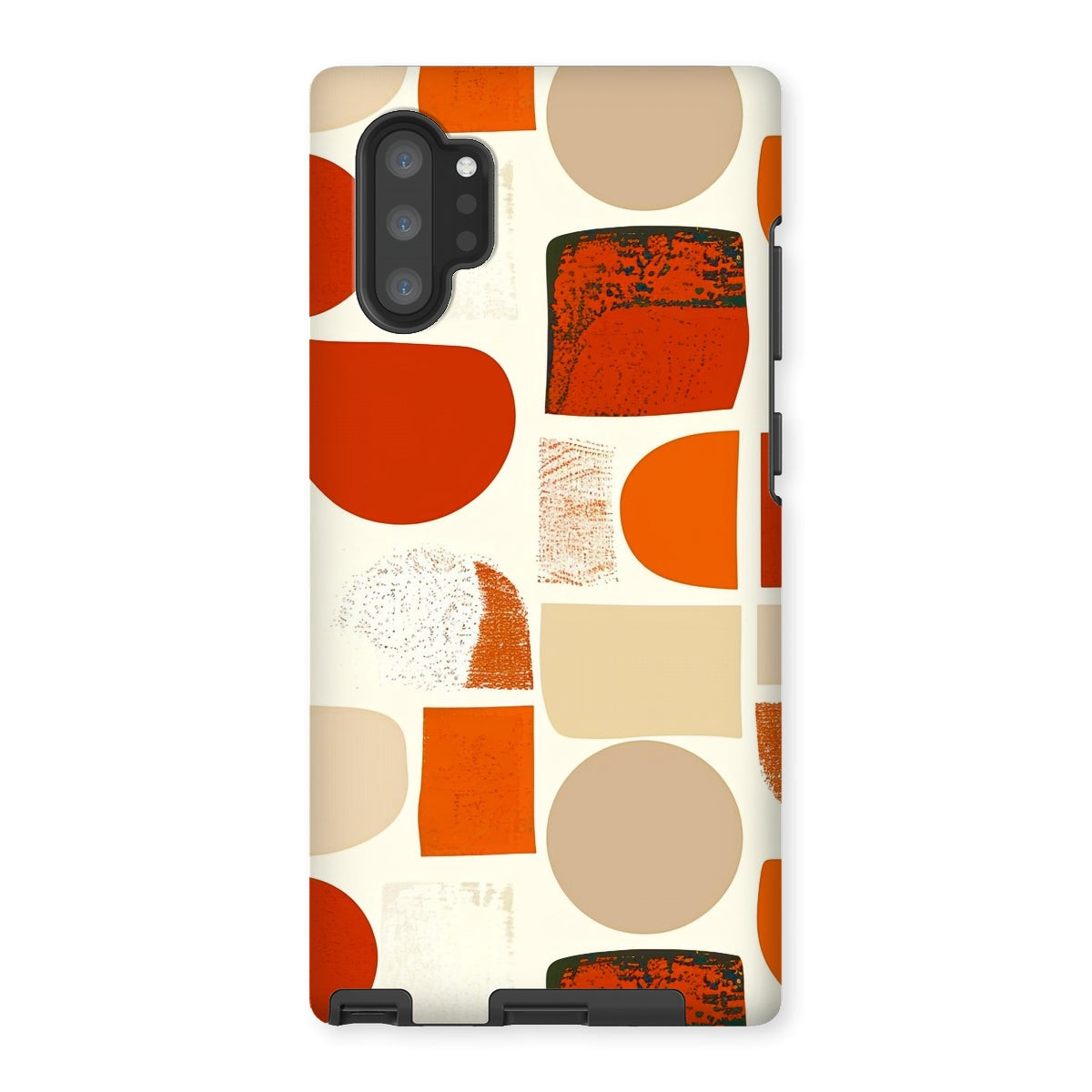 Orange and Brown Abstract Eclectic Art  Tough Phone Case