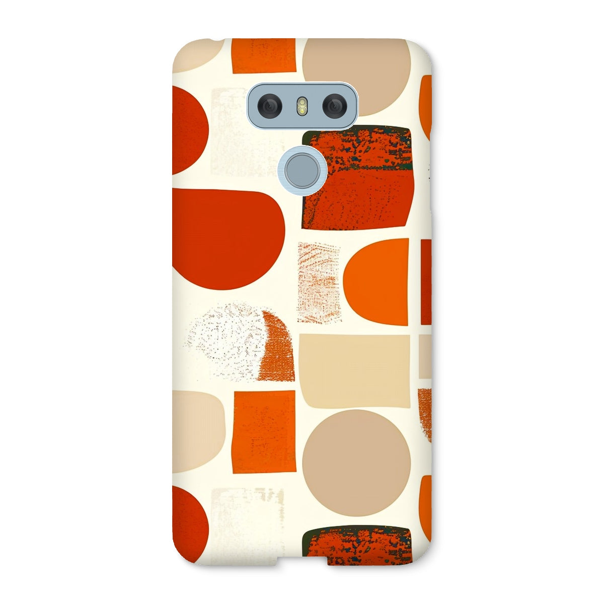 Orange and Brown Abstract Eclectic Art  Snap Phone Case