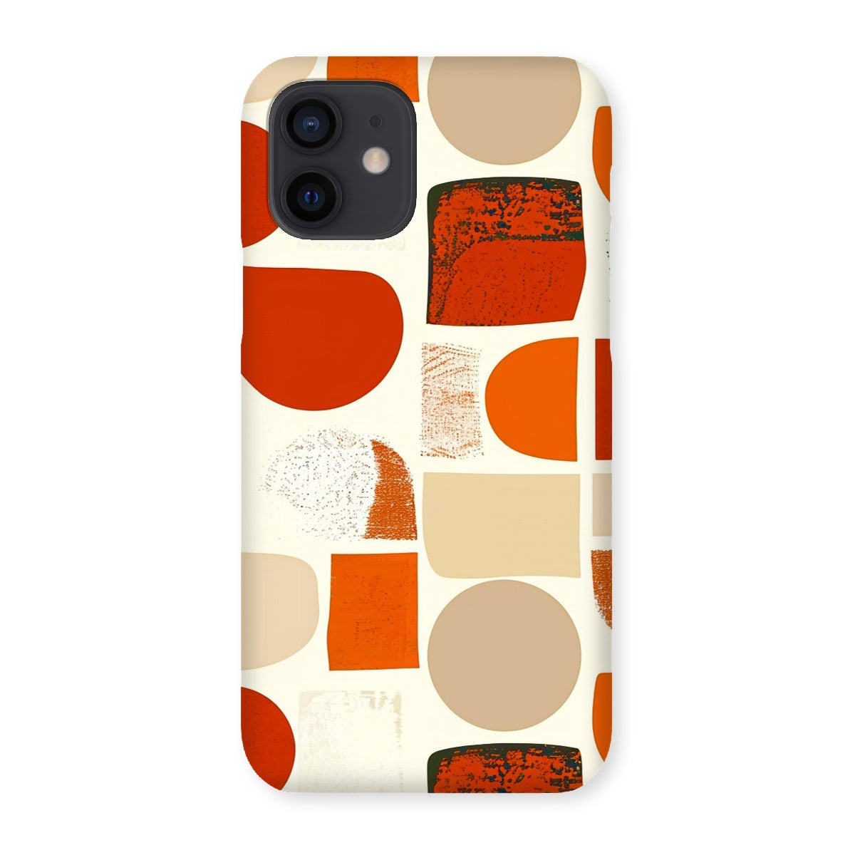 Orange and Brown Abstract Eclectic Art  Snap Phone Case