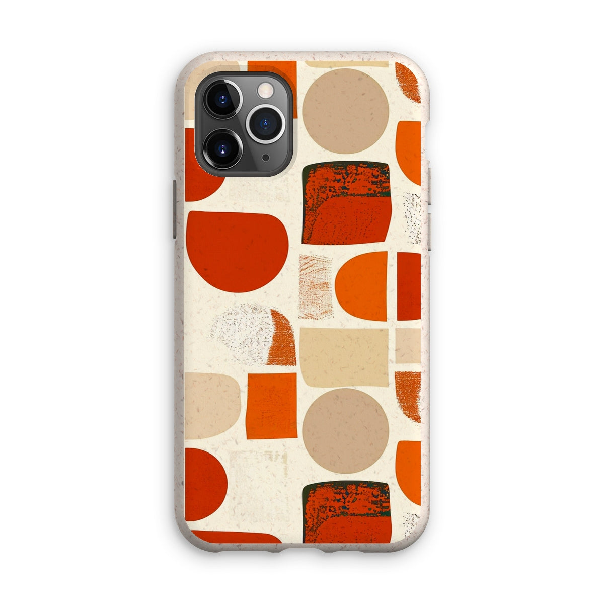 Orange and Brown Abstract Eclectic Art  Eco Phone Case