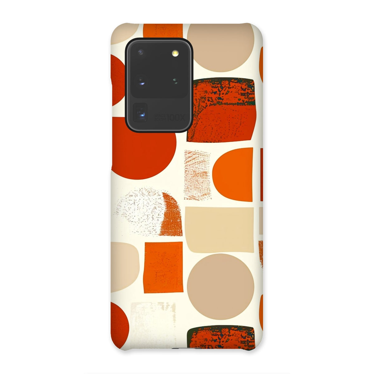 Orange and Brown Abstract Eclectic Art  Snap Phone Case