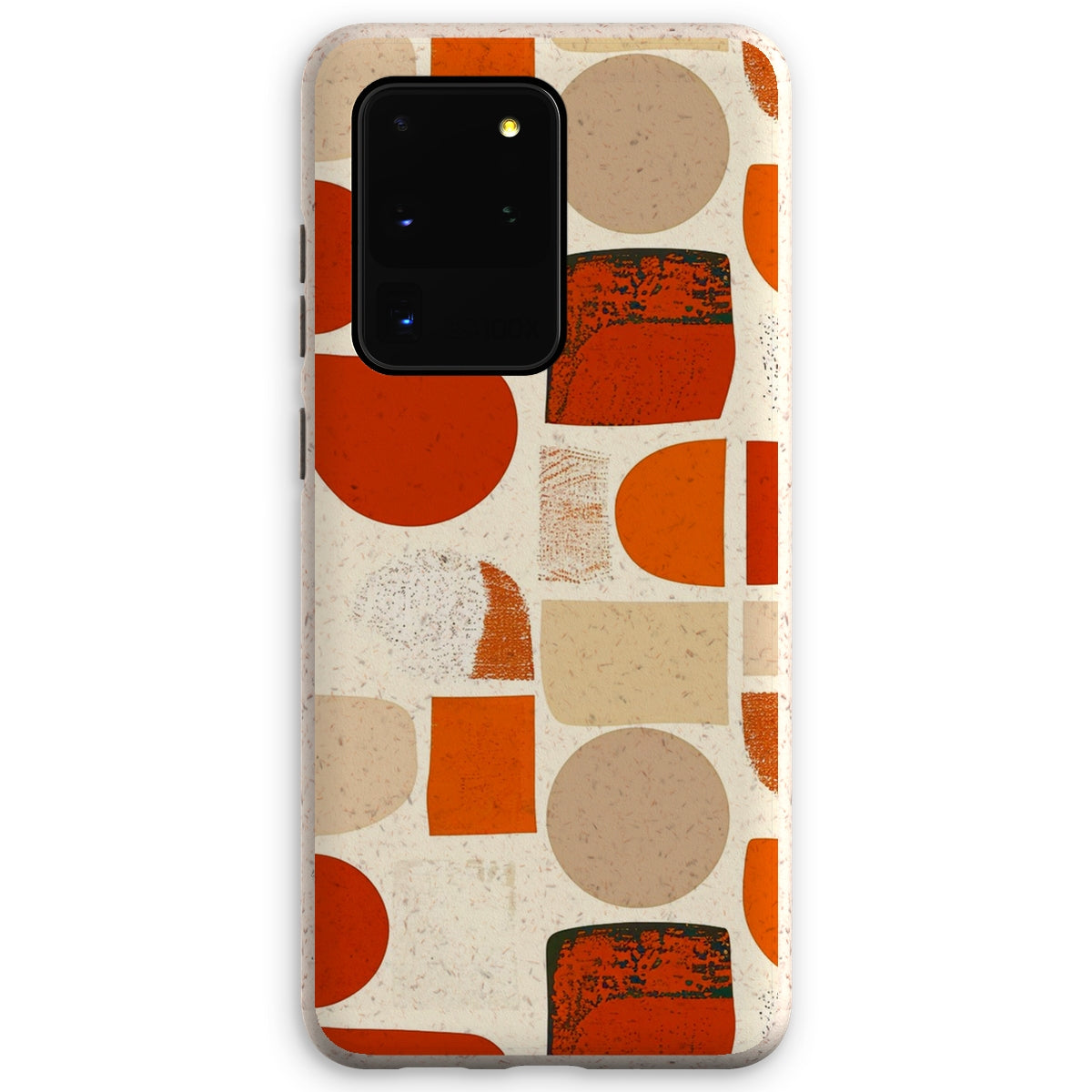 Orange and Brown Abstract Eclectic Art  Eco Phone Case