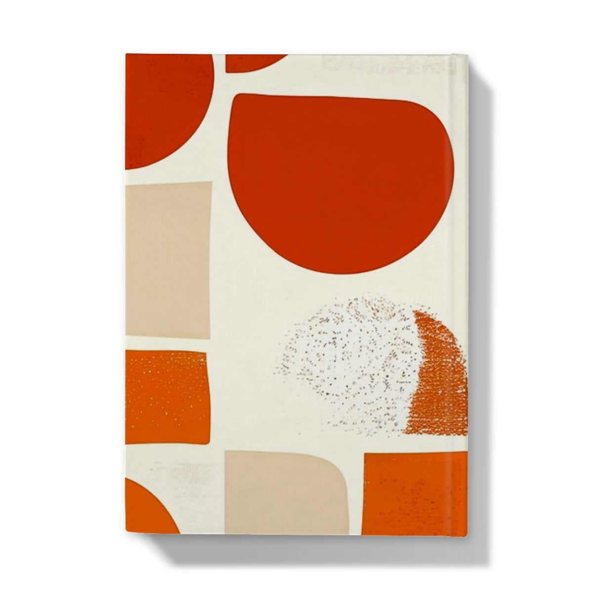 Orange and Brown Abstract Eclectic Art  Hardback Journal