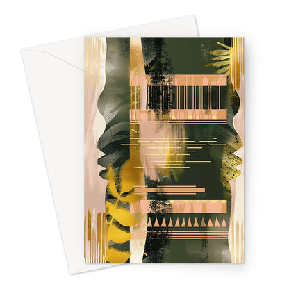 Echoes of Life Eclectic Abstract Art Greeting Card