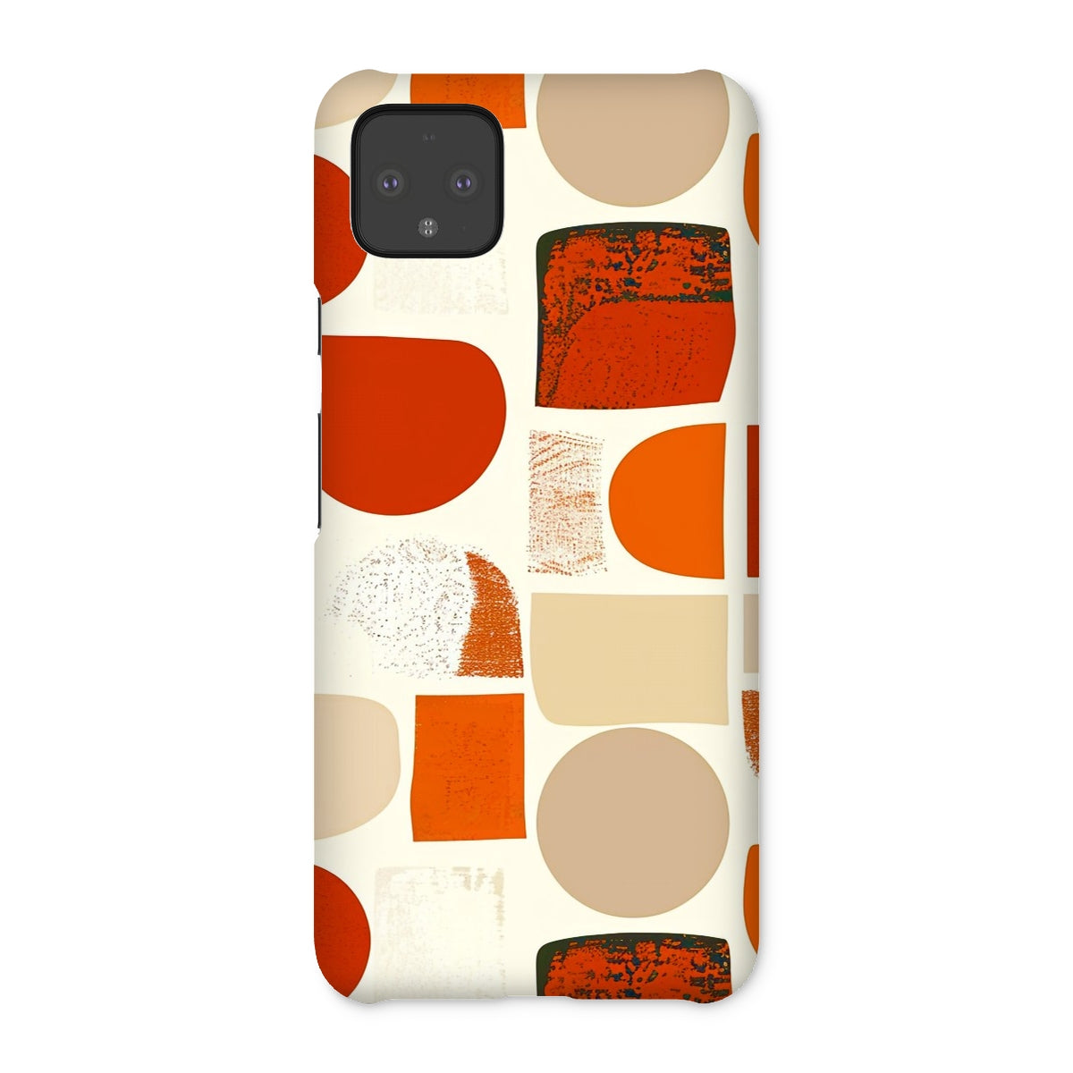 Orange and Brown Abstract Eclectic Art  Snap Phone Case