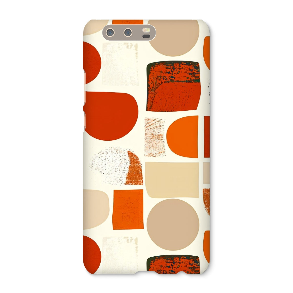 Orange and Brown Abstract Eclectic Art  Snap Phone Case