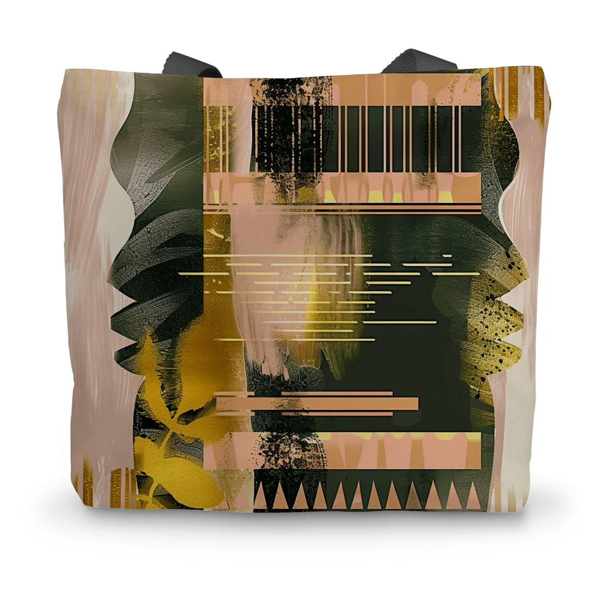 Echoes of Life Eclectic Abstract Art Canvas Tote Bag