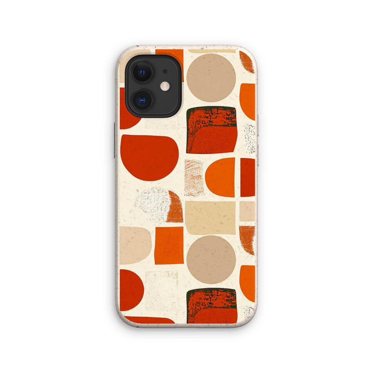 Orange and Brown Abstract Eclectic Art  Eco Phone Case