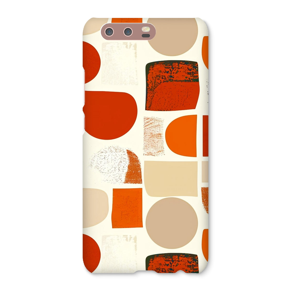 Orange and Brown Abstract Eclectic Art  Snap Phone Case