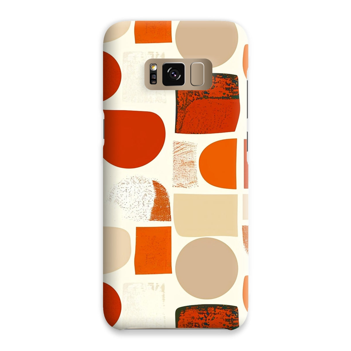 Orange and Brown Abstract Eclectic Art  Snap Phone Case