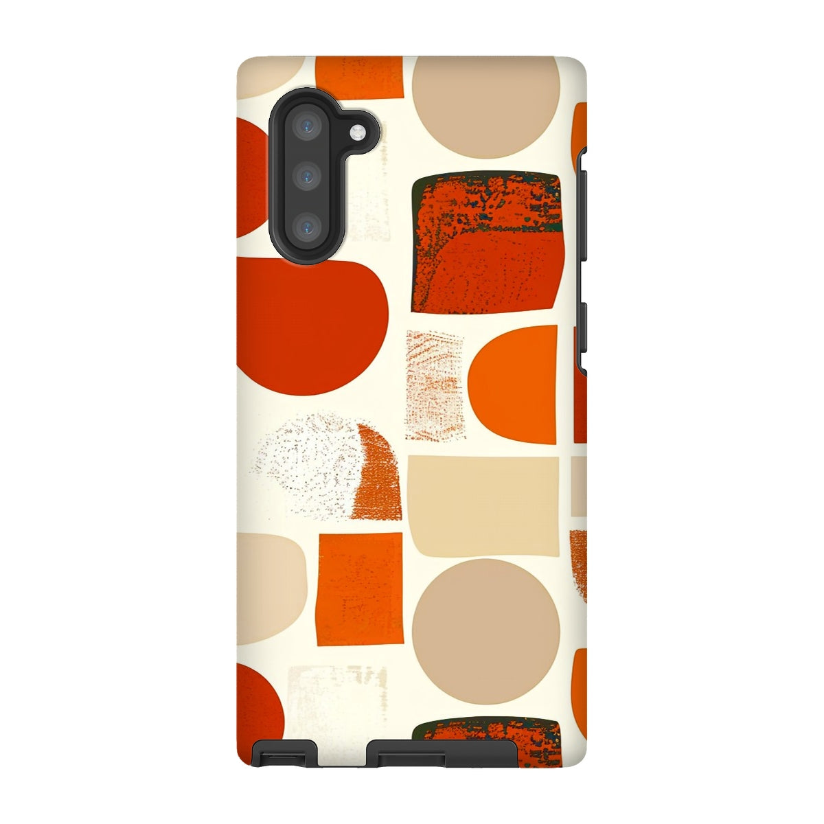 Orange and Brown Abstract Eclectic Art  Tough Phone Case