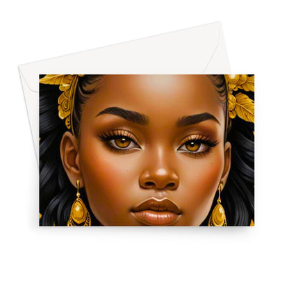 Golden Empress Glow Goddess Greeting Card