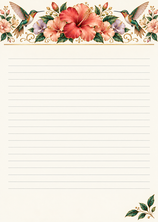 Hummingbird Royale — Notepad page