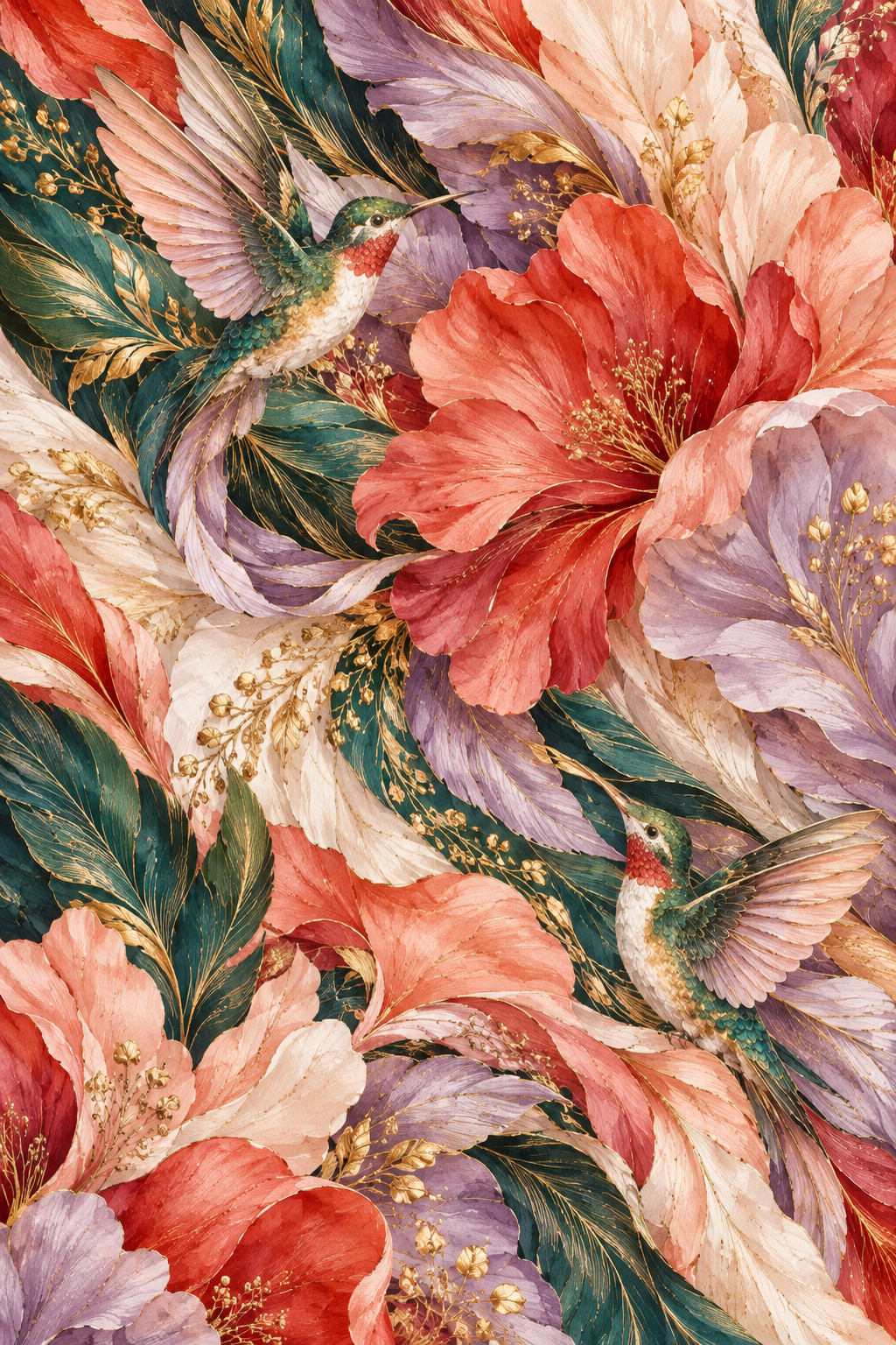 Hummingbird Royale — Petal decorative paper