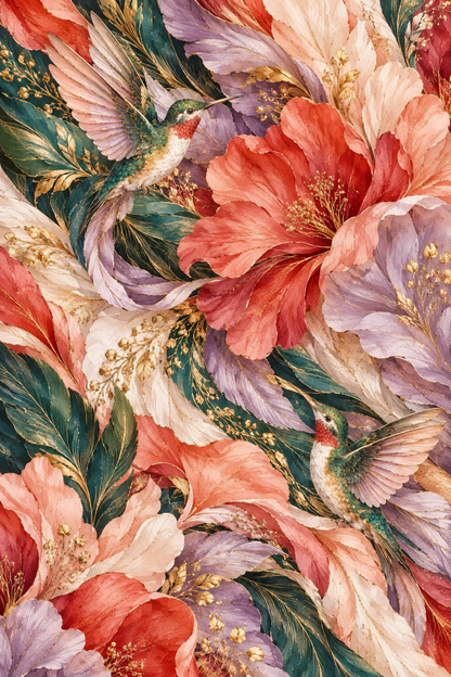 Hummingbird Royale — Petal decorative paper