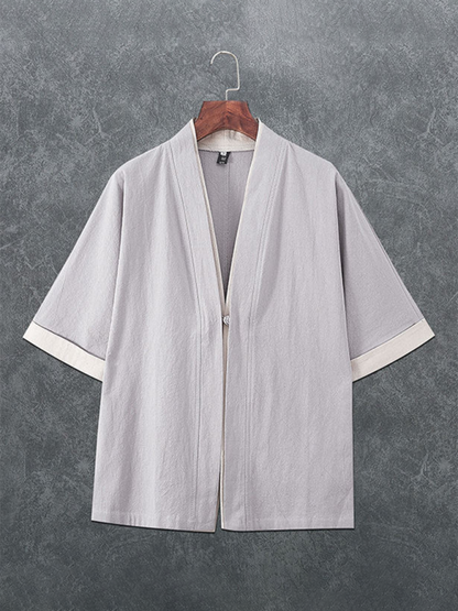 Men's Casual Solid Color Linen Shirt