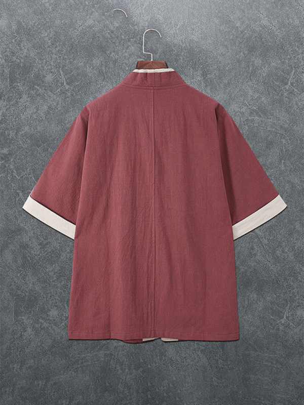 Men's Casual Solid Color Linen Shirt