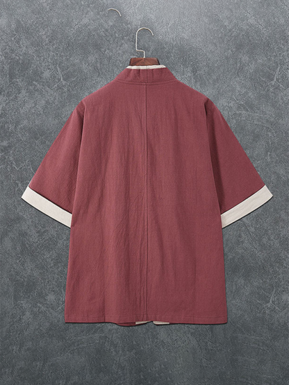 Men's Casual Solid Color Linen Shirt