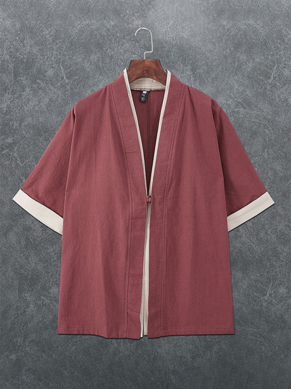 Men's Casual Solid Color Linen Shirt