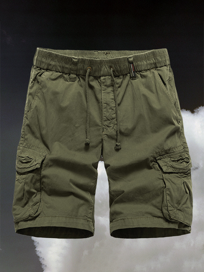 Men's Multi-Pocket Quarter Pants Retro Cargo Pants