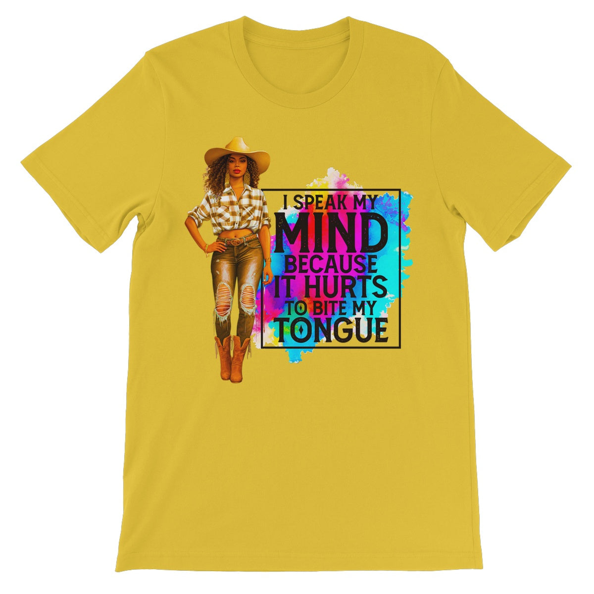 I Speak My Mind Because It Hurts To Bite My Tongue  Unisex Short Sleeve T-Shirt