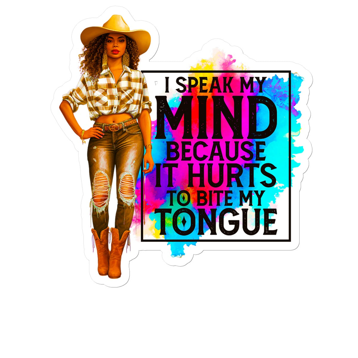 I Speak My Mind Because It Hurts To Bite My Tongue  Sticker